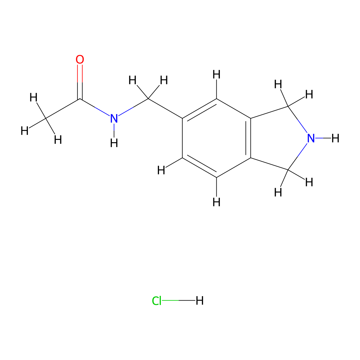 N-(2,3-Dihydro-1H-isoindol-5-ylmethyl)acetamide hydrochloride molecular structure, CAS 1803588-58-0