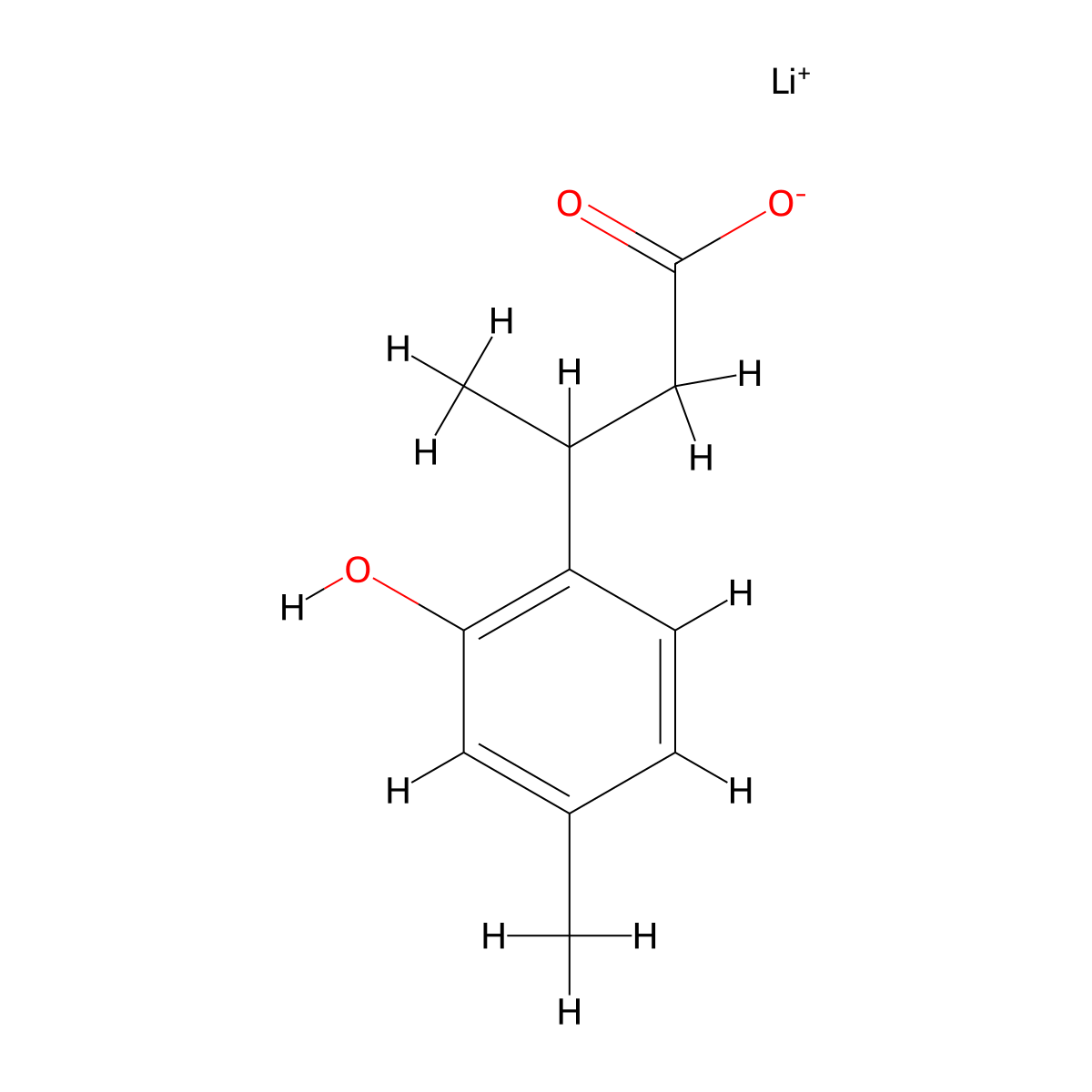 Lithium(1+) 3-(2-hydroxy-4-methylphenyl)butanoate molecular structure, CAS 1803588-65-9