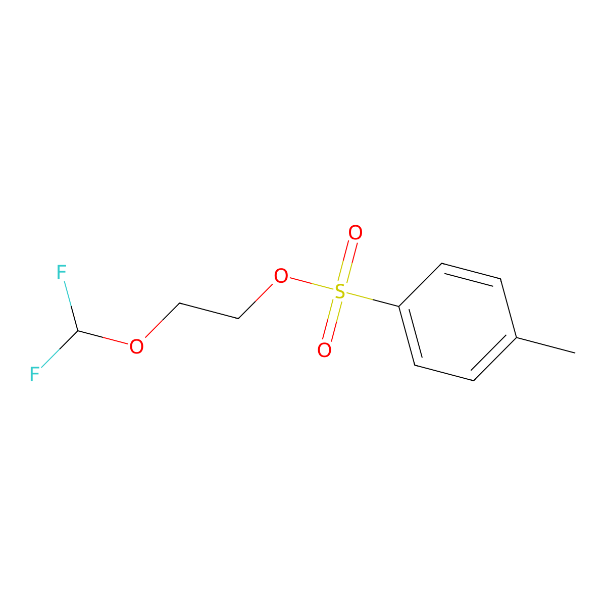 2-(Difluoromethoxy)ethyl 4-methylbenzene-1-sulfonate molecular structure, CAS 1803588-66-0