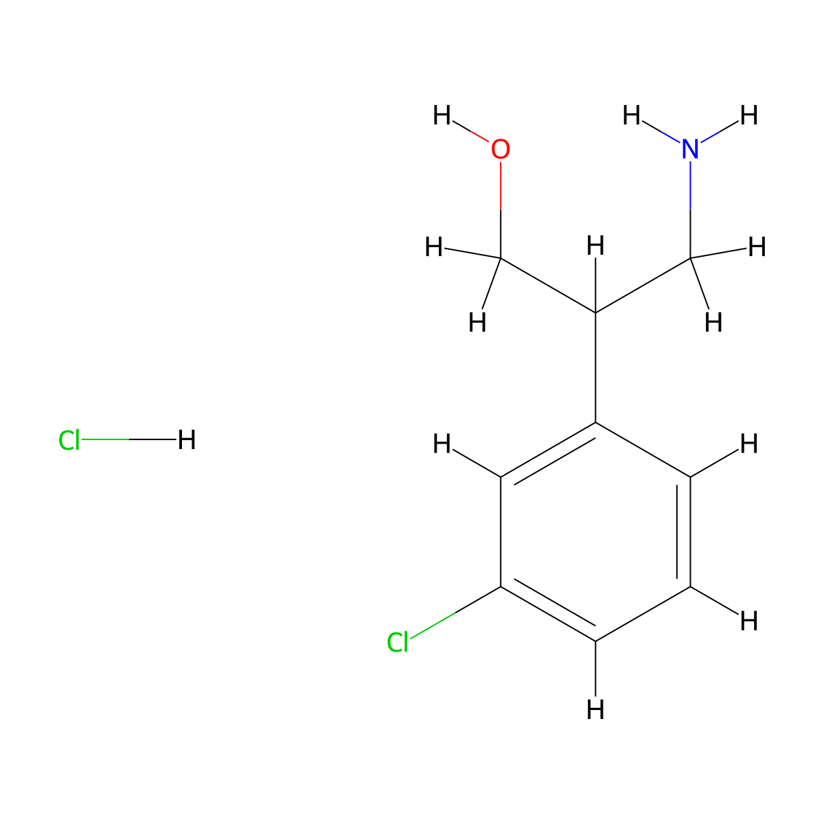 3-Amino-2-(3-chlorophenyl)propan-1-ol hydrochloride molecular structure, CAS 1803588-67-1