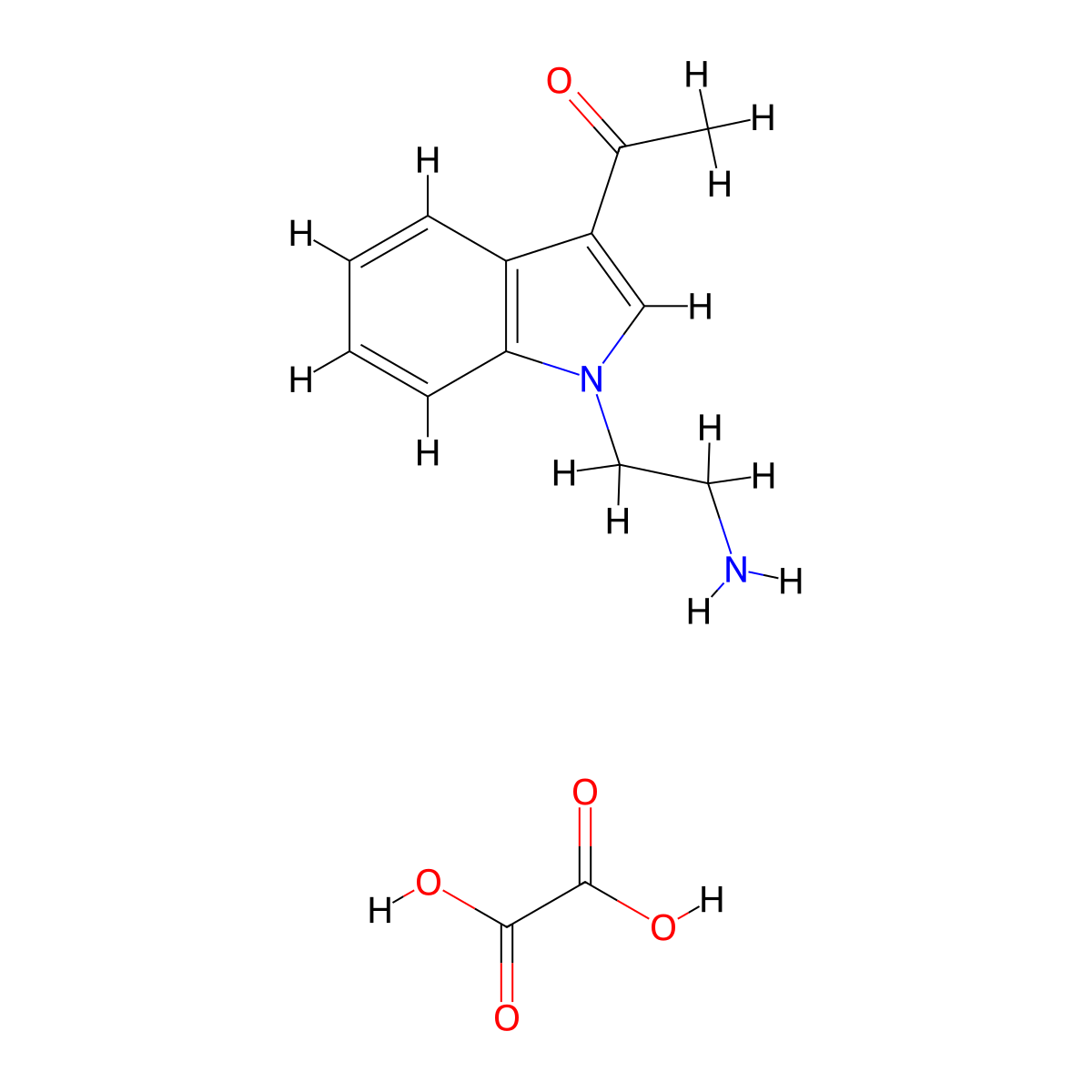 1-[1-(2-Aminoethyl)-1H-indol-3-yl]ethanone oxalate molecular structure, CAS 1803588-79-5