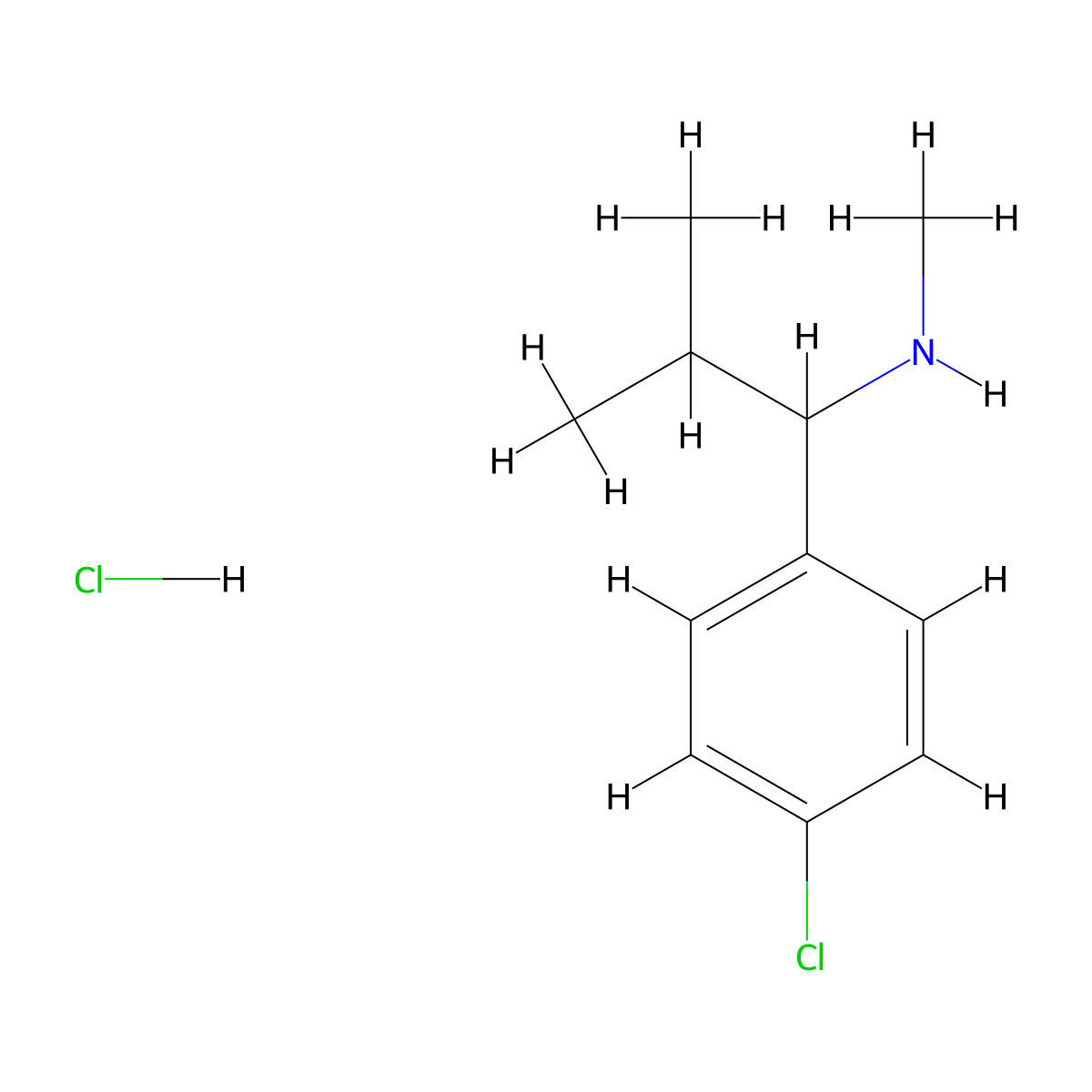 [1-(4-Chlorophenyl)-2-methylpropyl](methyl)amine hydrochloride molecular structure, CAS 1803588-87-5
