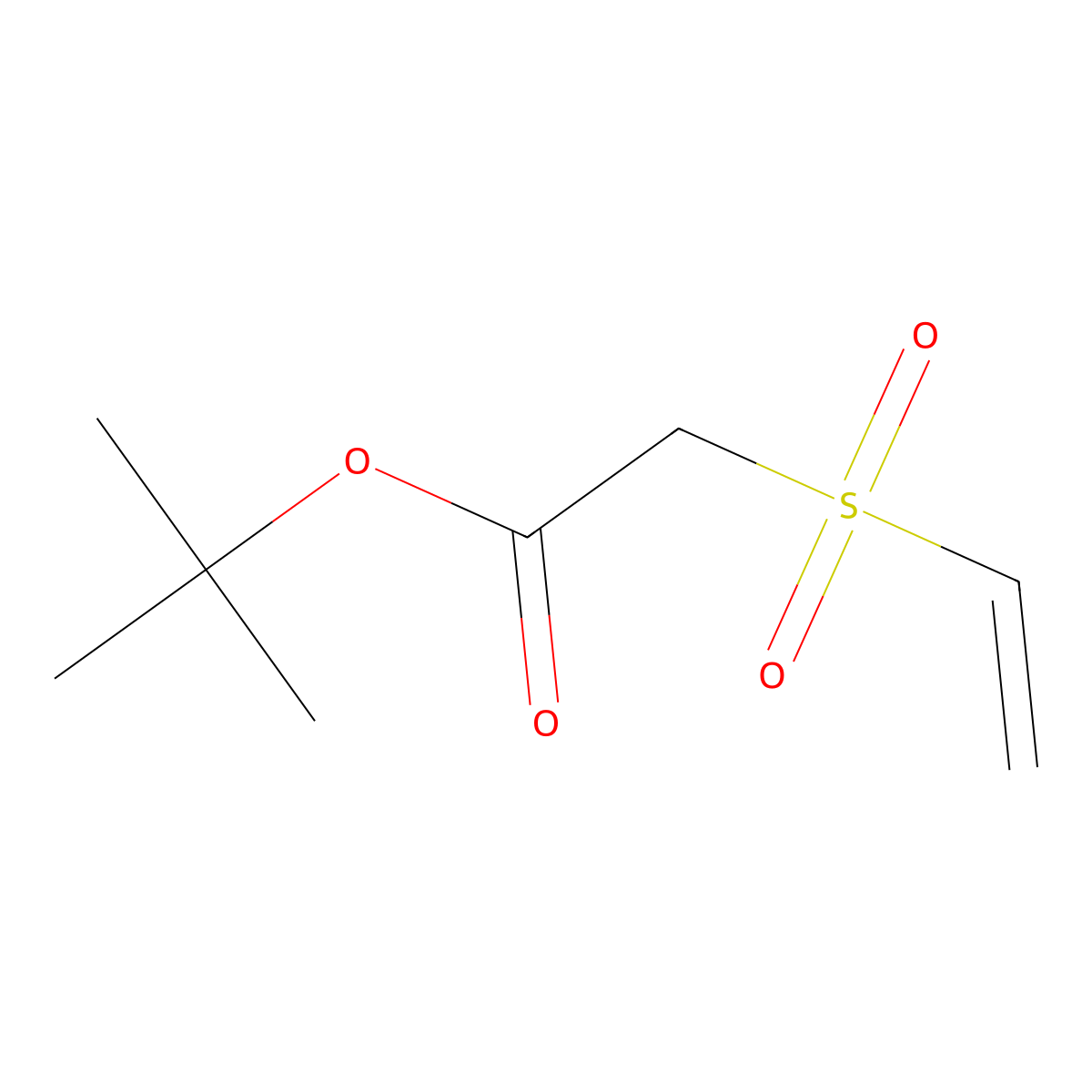 Tert-butyl 2-(ethenesulfonyl)acetate molecular structure, CAS 1803588-99-9