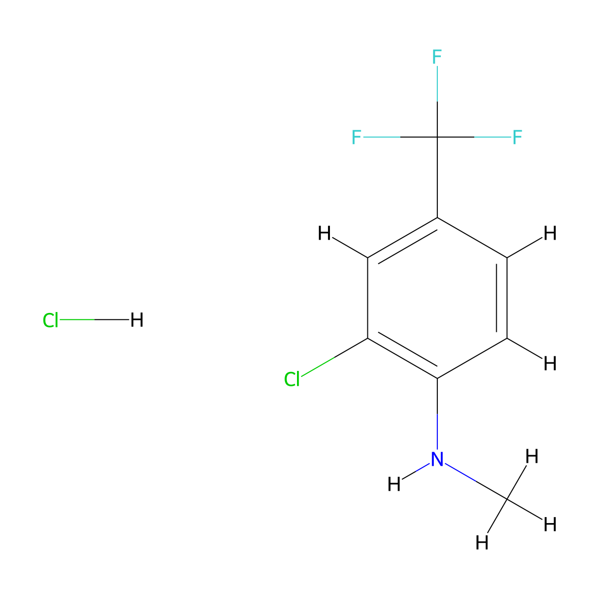 2-chloro-N-methyl-4-(trifluoromethyl)aniline hydrochloride molecular structure, CAS 1803589-01-6