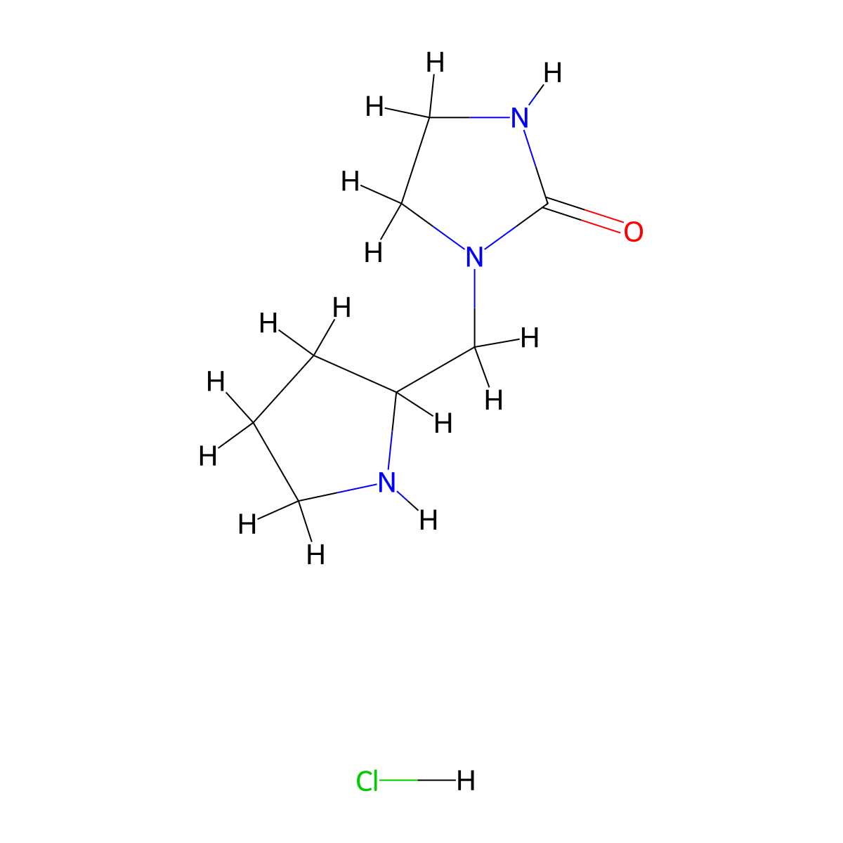 1-(Pyrrolidin-2-ylmethyl)imidazolidin-2-one hydrochloride molecular structure, CAS 1803589-10-7
