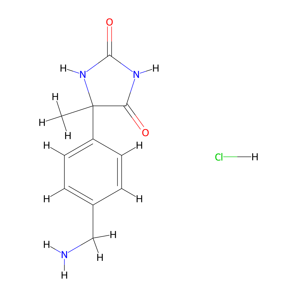 5-(4-(Aminomethyl)phenyl)-5-methylimidazolidine-2,4-dione hydrochloride molecular structure, CAS 1803589-13-0