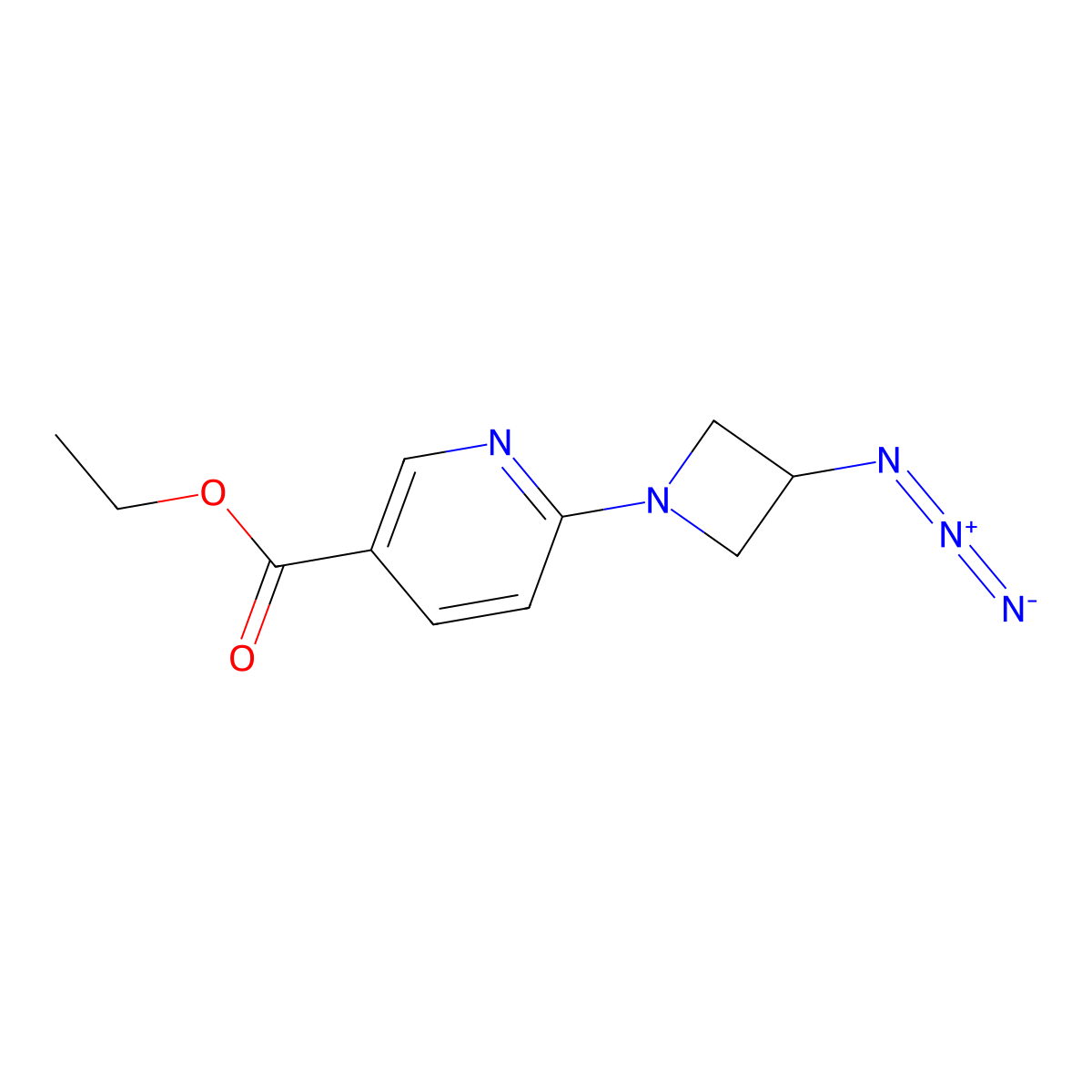 Ethyl 6-(3-azidoazetidin-1-yl)pyridine-3-carboxylate molecular structure, CAS 1803589-21-0