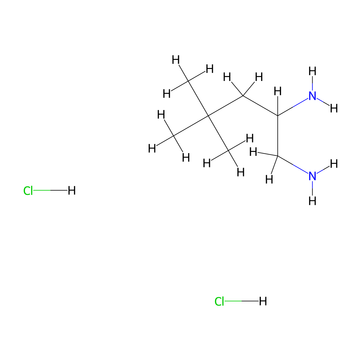 4,4-Dimethylpentane-1,2-diamine dihydrochloride molecular structure, CAS 1803589-25-4
