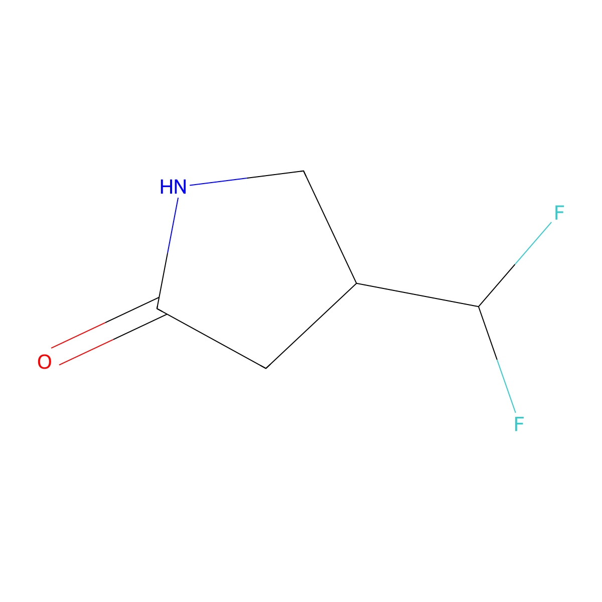 4-(Difluoromethyl)pyrrolidin-2-one molecular structure, CAS 1803589-29-8