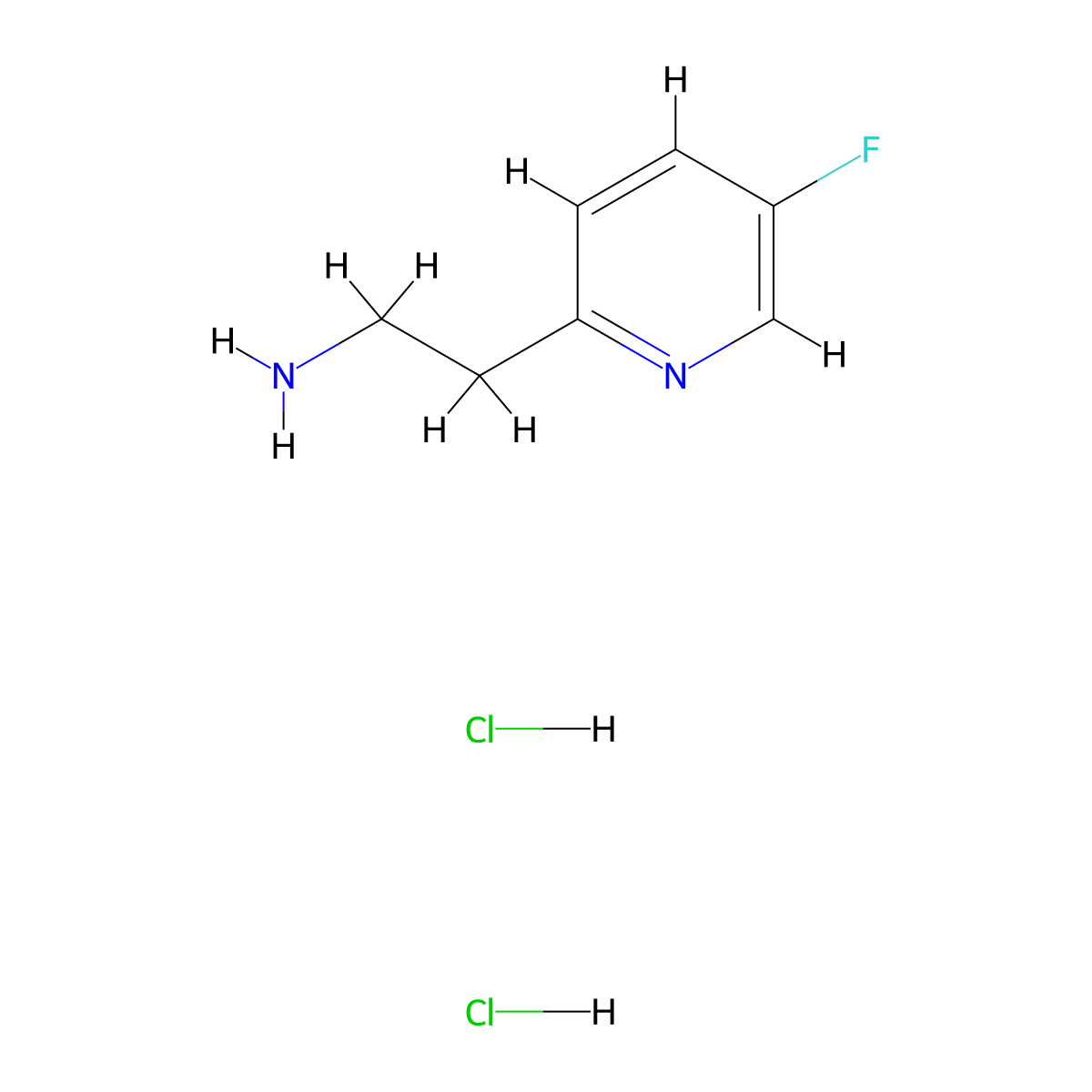 2-(5-Fluoropyridin-2-yl)ethan-1-amine dihydrochloride molecular structure, CAS 1803589-35-6