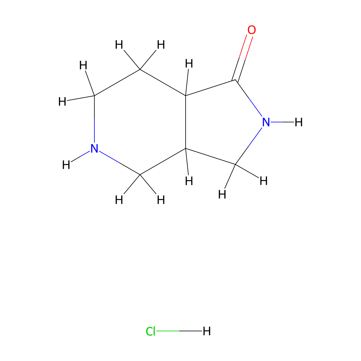 Octahydro-1H-pyrrolo[3,4-c]pyridin-1-one hydrochloride molecular structure, CAS 1803589-46-9