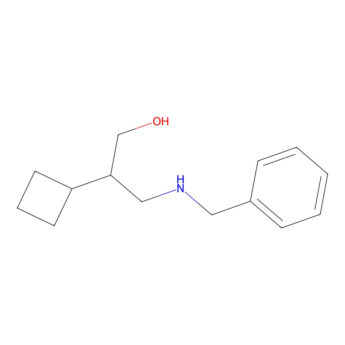 3-(Benzylamino)-2-cyclobutylpropan-1-ol molecular structure, CAS 1803589-55-0