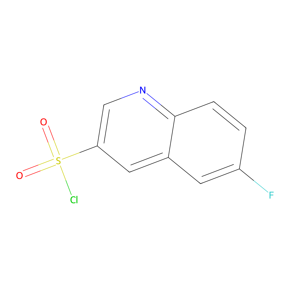 6-Fluoroquinoline-3-sulfonyl chloride molecular structure, CAS 1803589-58-3