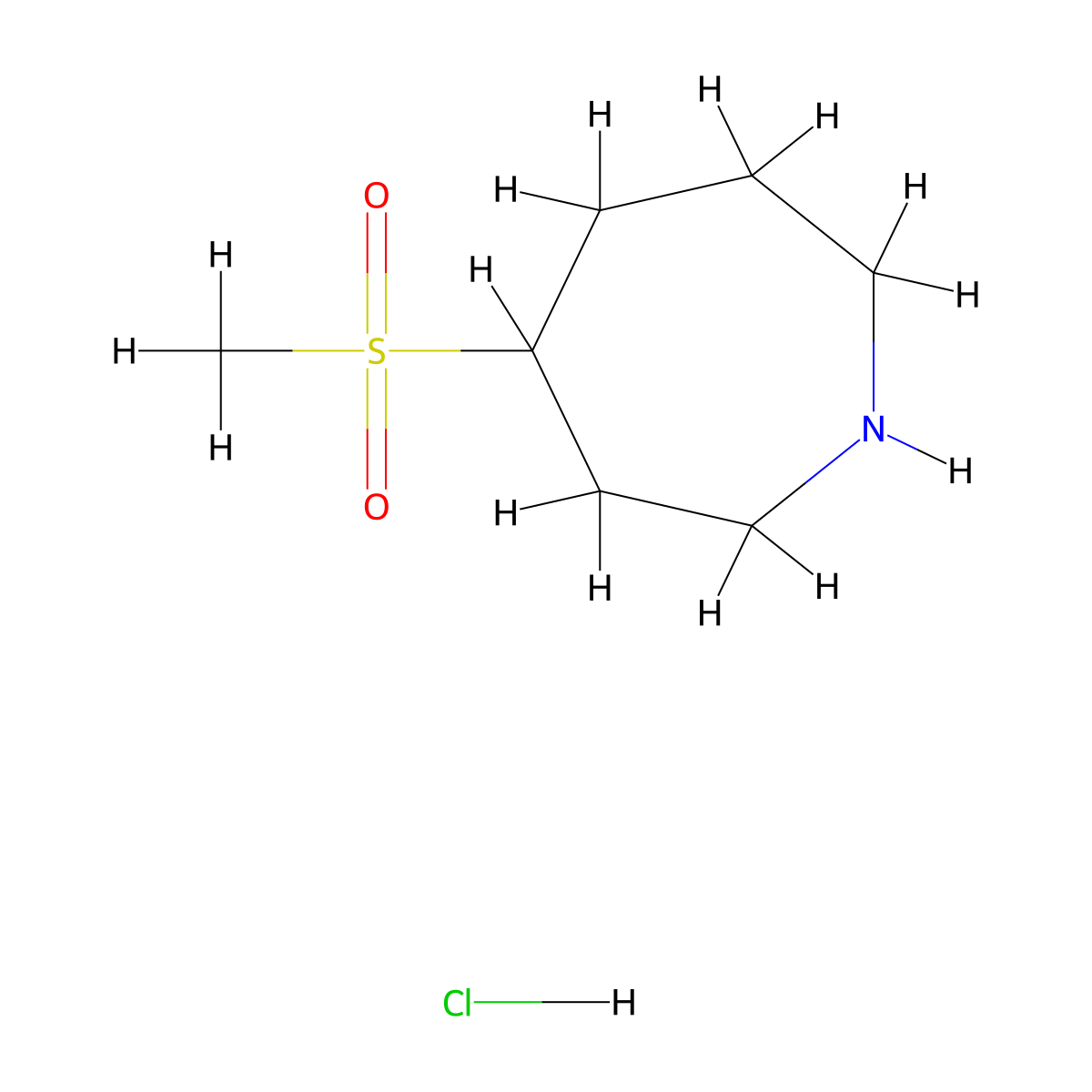 4-(Methylsulfonyl)azepane hydrochloride molecular structure, CAS 1803589-61-8