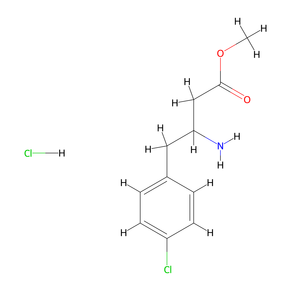Methyl 3-Amino-4-(4-chlorophenyl)butanoate Hydrochloride molecular structure, CAS 1803589-69-6