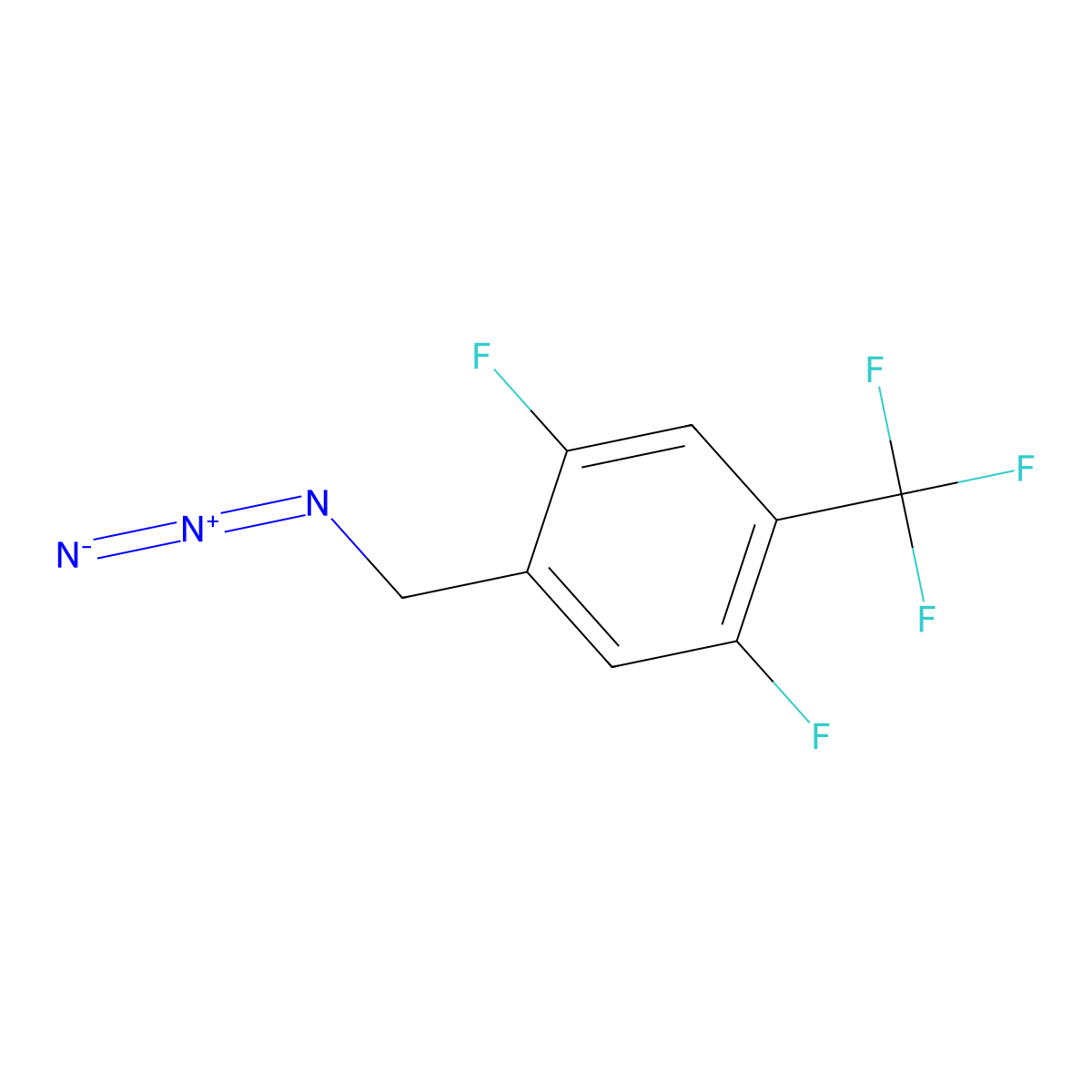 1-(Azidomethyl)-2,5-difluoro-4-(trifluoromethyl)benzene molecular structure, CAS 1803589-86-7