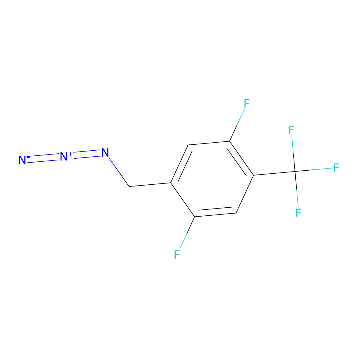 1-(Azidomethyl)-2,5-difluoro-4-(trifluoromethyl)benzene molecular structure, CAS 1803589-86-7