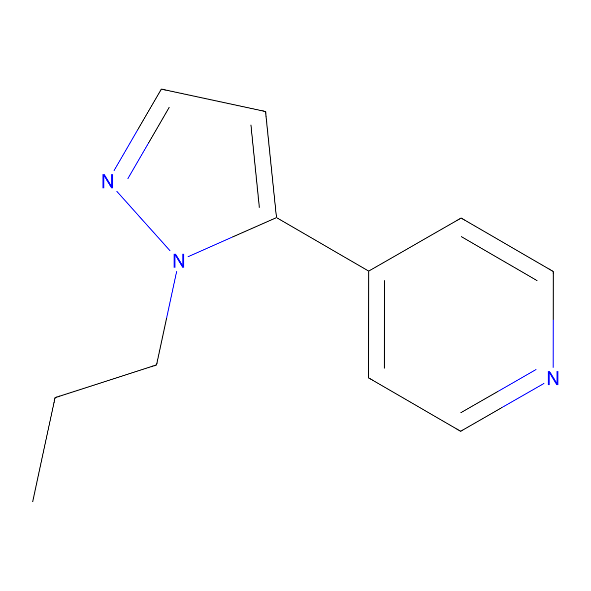 Pyridine, 4-(1-propyl-1H-pyrazol-5-yl)- molecular structure, CAS 1803589-88-9
