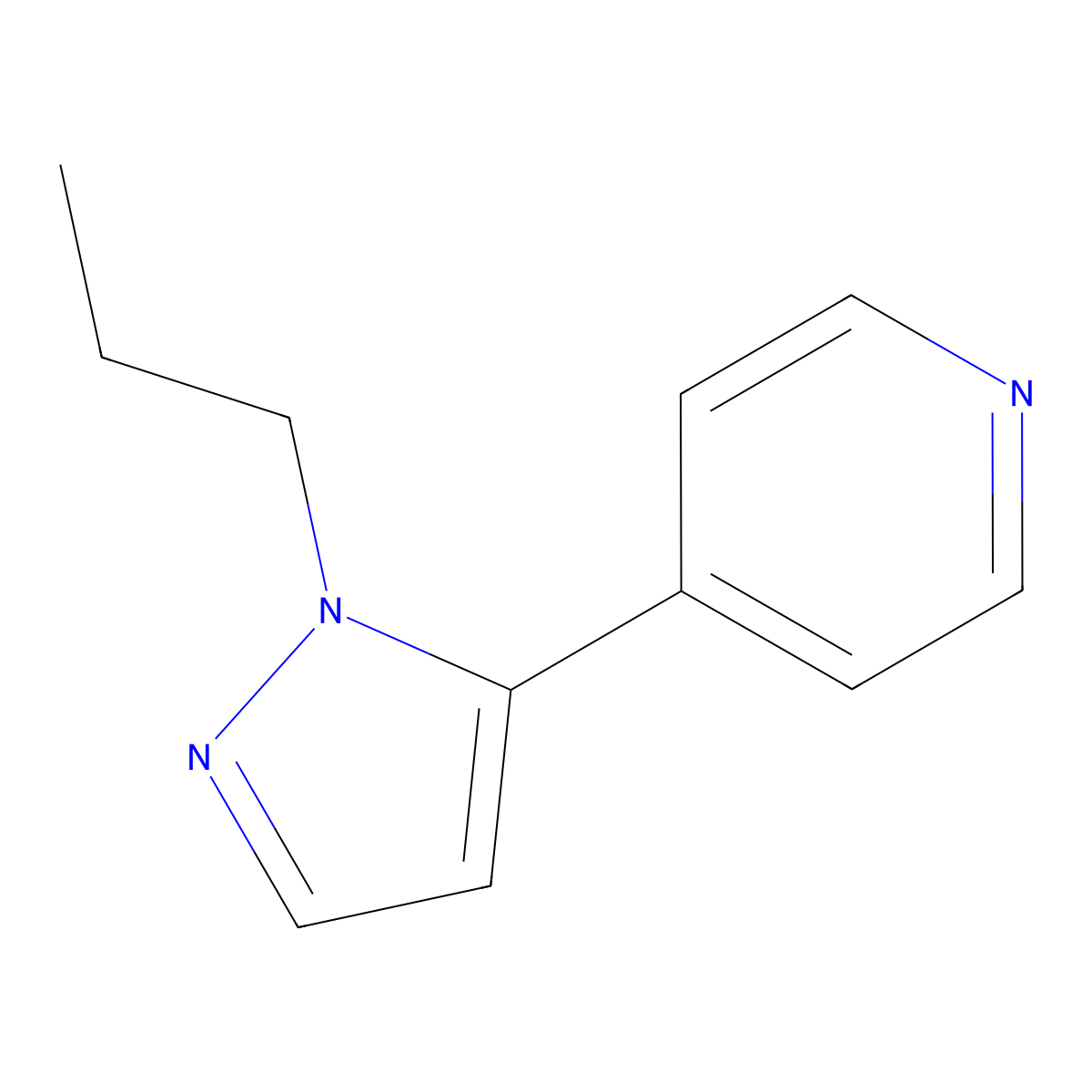 Pyridine, 4-(1-propyl-1H-pyrazol-5-yl)- molecular structure, CAS 1803589-88-9