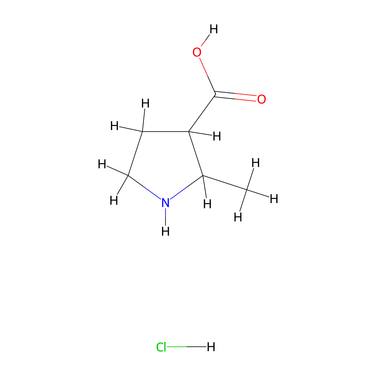 2-Methylpyrrolidine-3-carboxylic acid hydrochloride molecular structure, CAS 1803589-97-0