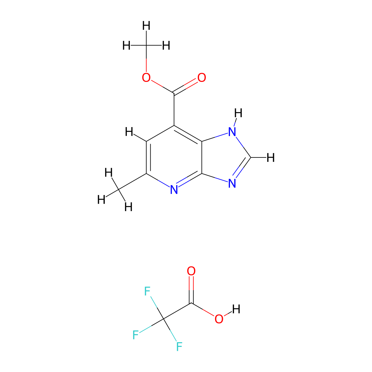 trifluoroacetic acid methyl 5-methyl-3H-imidazo[4,5-b]pyridine-7-carboxylate molecular structure, CAS 1803589-98-1