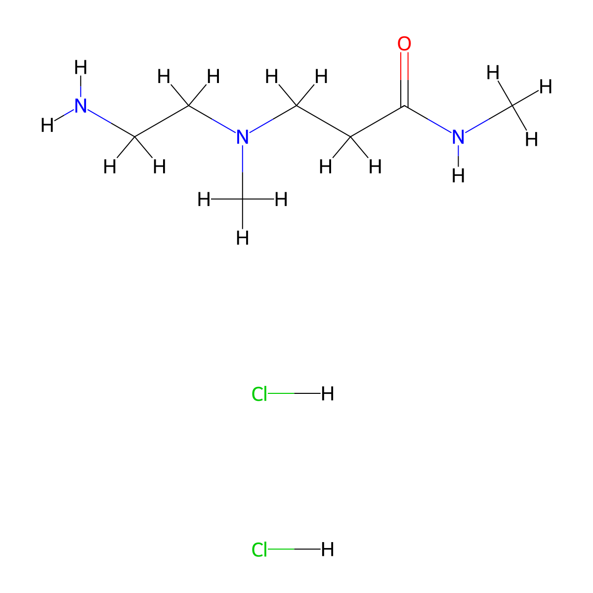 3-[(2-aminoethyl)(methyl)amino]-N-methylpropanamide dihydrochloride molecular structure, CAS 1803590-05-7