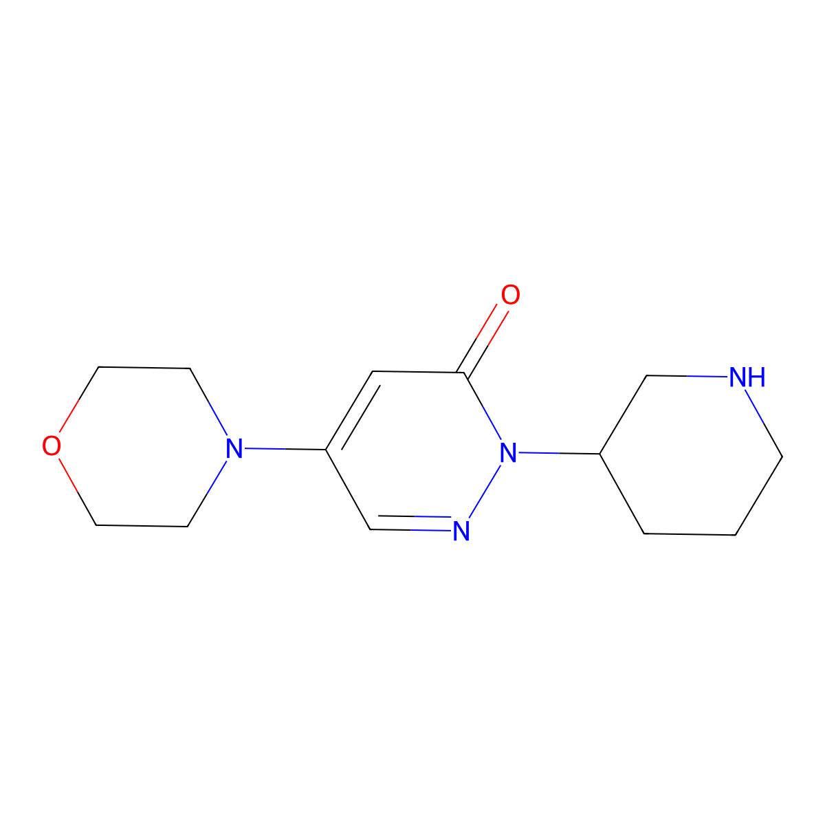 5-Morpholino-2-(piperidin-3-yl)pyridazin-3(2H)-one molecular structure, CAS 1803590-06-8