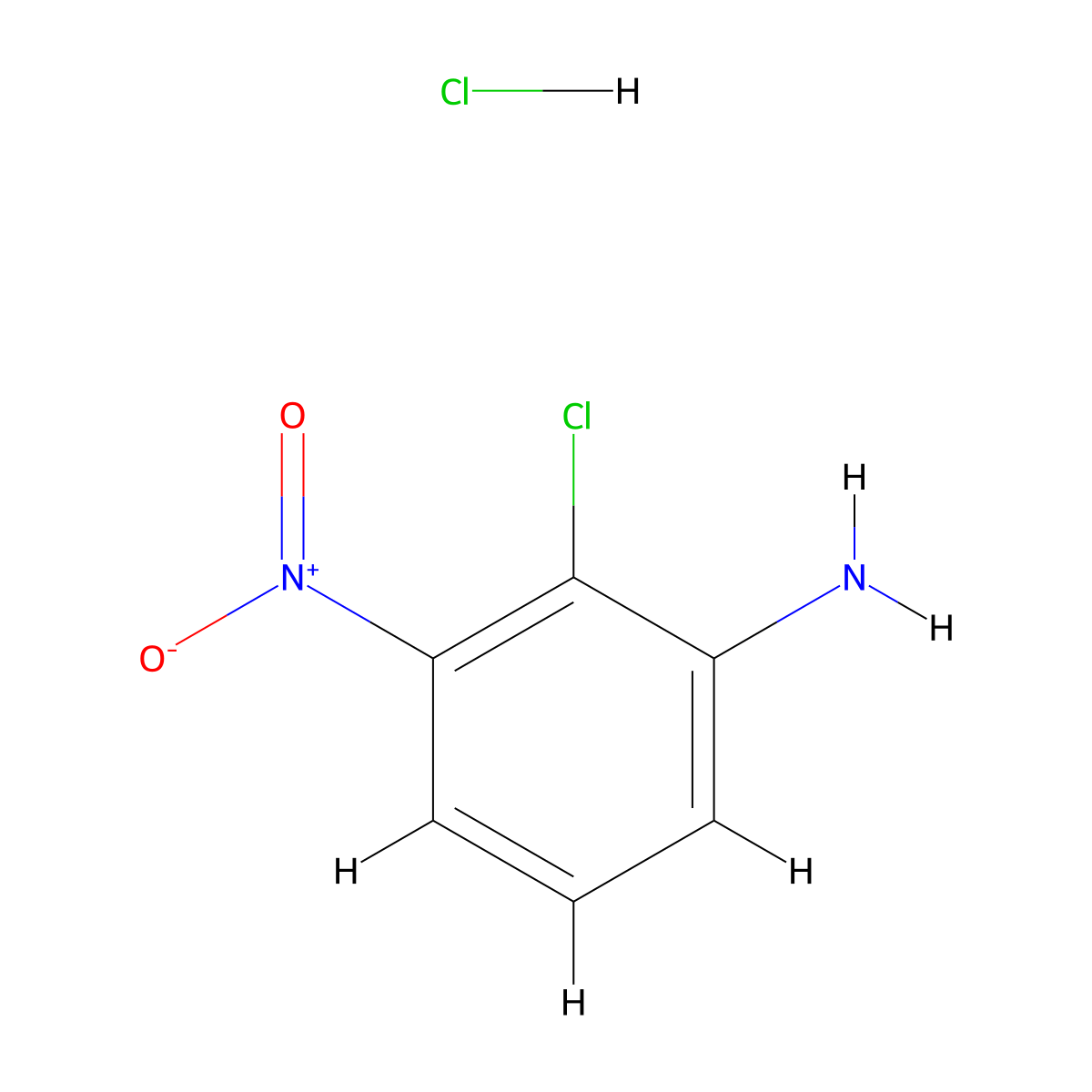 2-Chloro-3-nitroaniline hydrochloride molecular structure, CAS 1803590-09-1