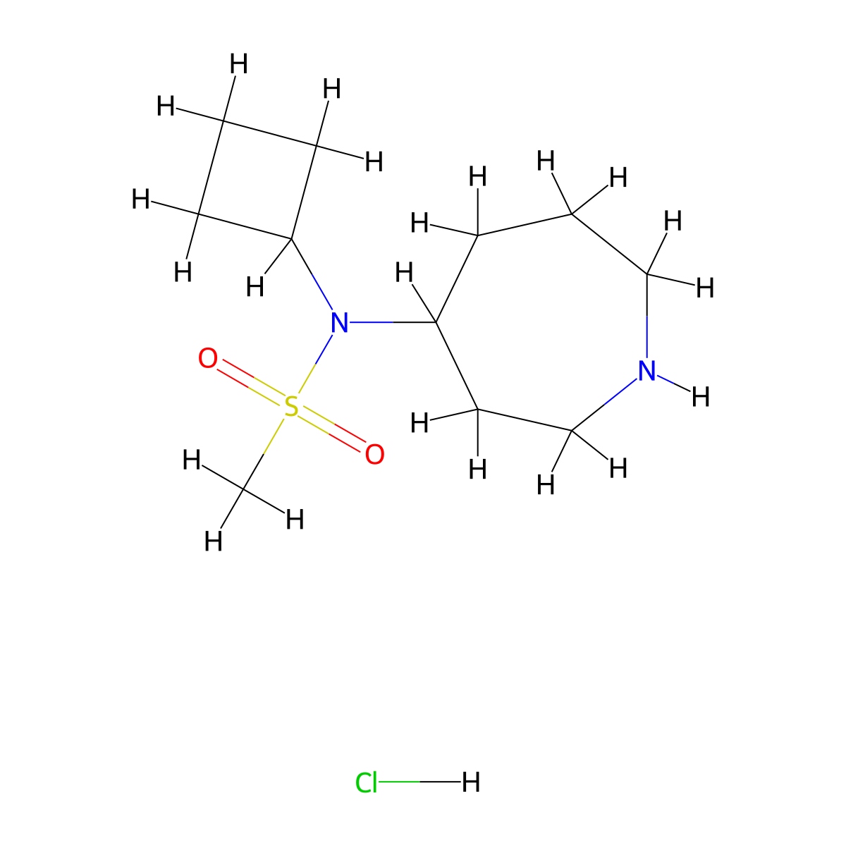 N-(azepan-4-yl)-N-cyclobutylmethanesulfonamide hydrochloride molecular structure, CAS 1803590-13-7