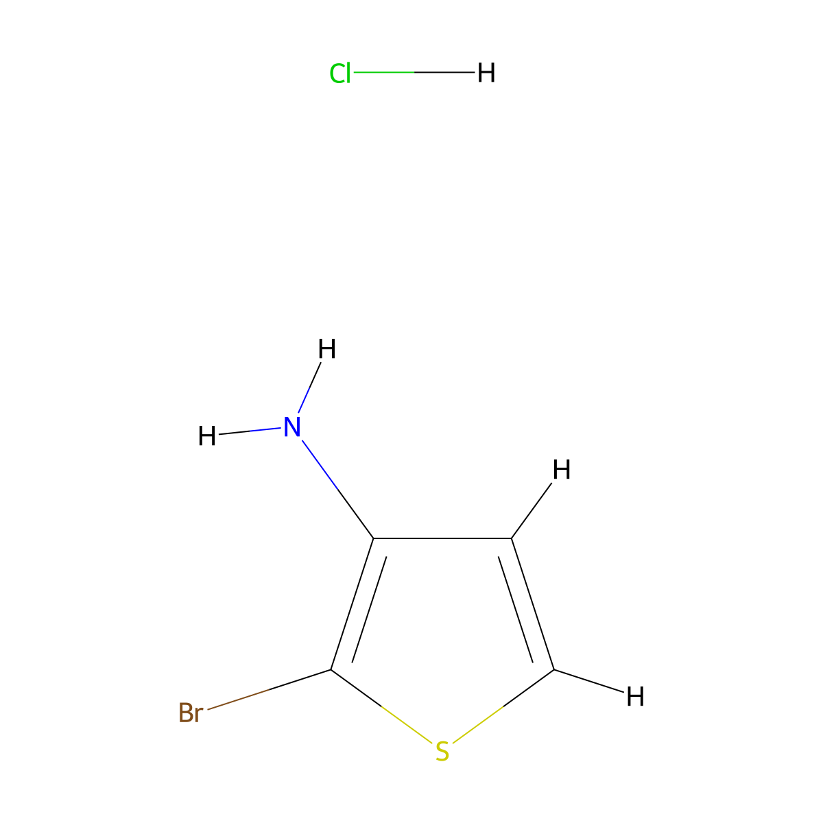 2-Bromothiophen-3-amine hydrochloride molecular structure, CAS 1803590-15-9
