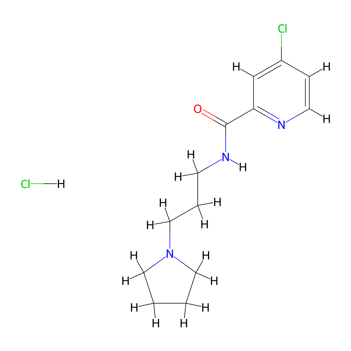 4-chloro-N-[3-(pyrrolidin-1-yl)propyl]pyridine-2-carboxamide hydrochloride molecular structure, CAS 1803590-18-2