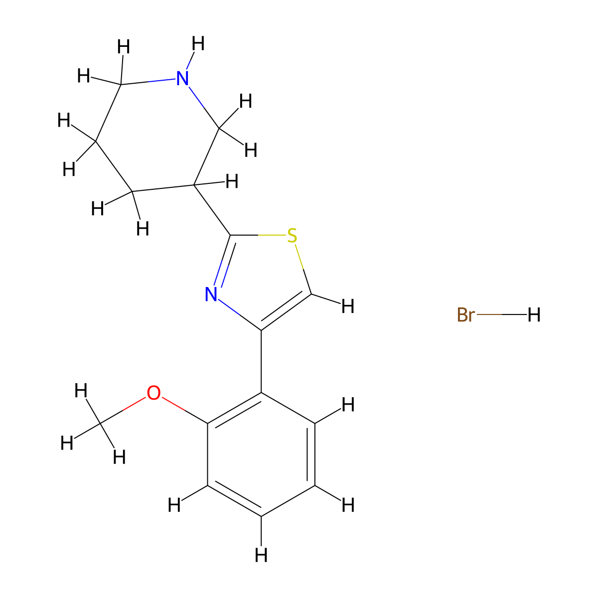 3-[4-(2-Methoxyphenyl)-1,3-thiazol-2-yl]piperidine hydrobromide molecular structure, CAS 1803590-19-3