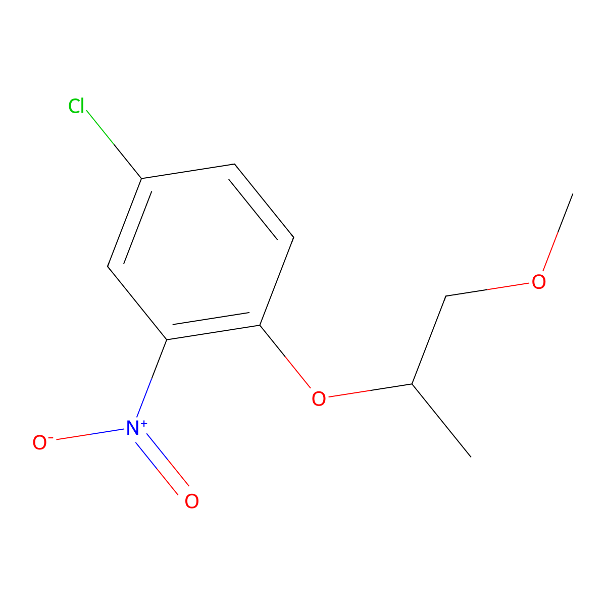 4-Chloro-1-[(1-methoxypropan-2-yl)oxy]-2-nitrobenzene molecular structure, CAS 1803590-30-8