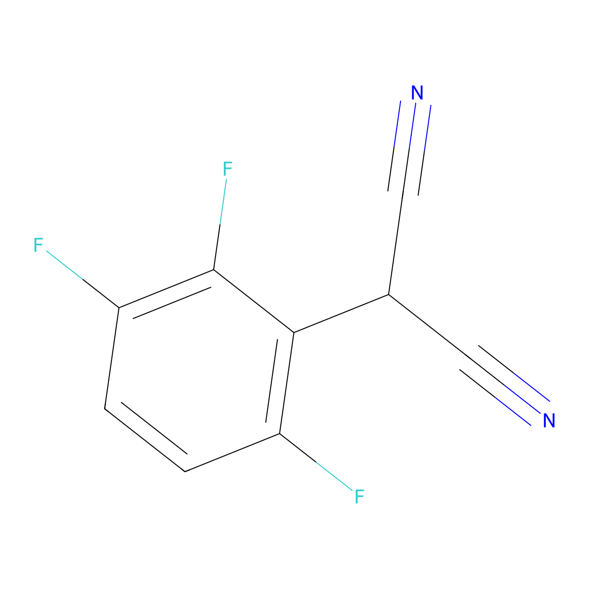 2-(2,3,6-Trifluorophenyl)propanedinitrile molecular structure, CAS 1803590-32-0