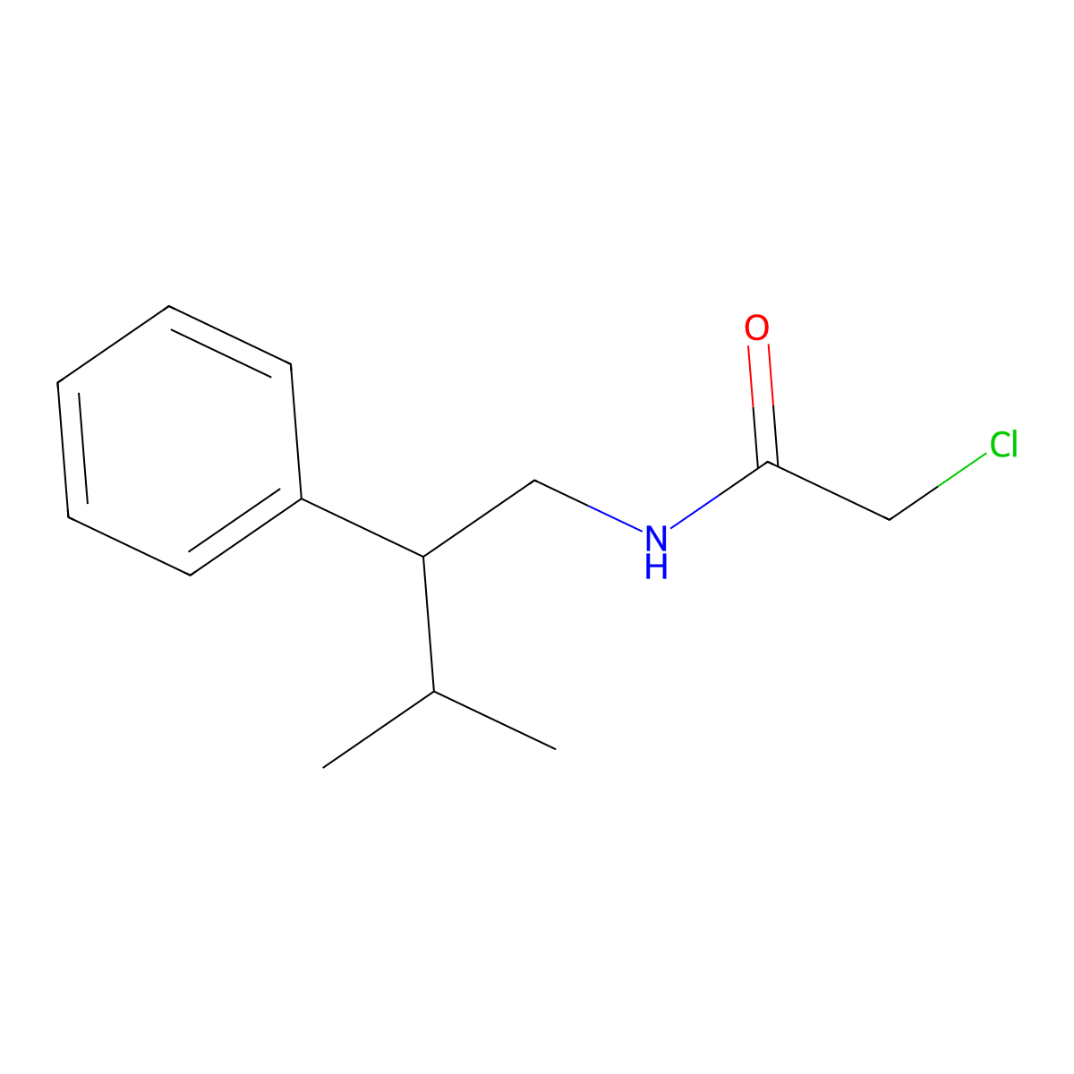 2-chloro-N-(3-methyl-2-phenylbutyl)acetamide molecular structure, CAS 1803590-33-1