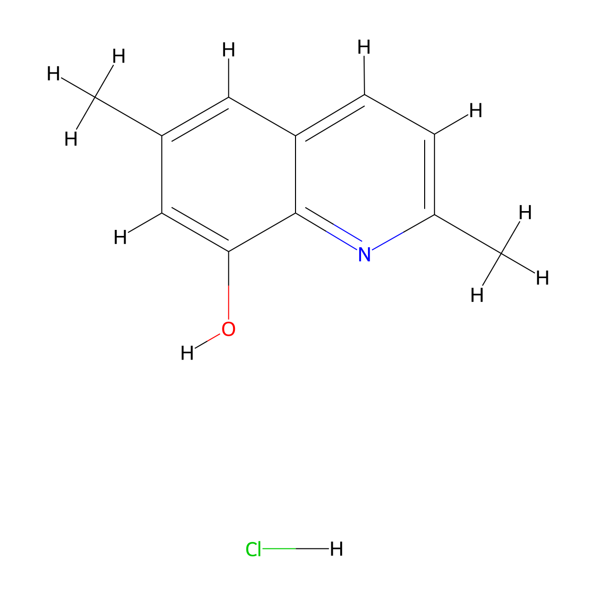 2,6-Dimethylquinolin-8-ol hydrochloride molecular structure, CAS 1803590-49-9