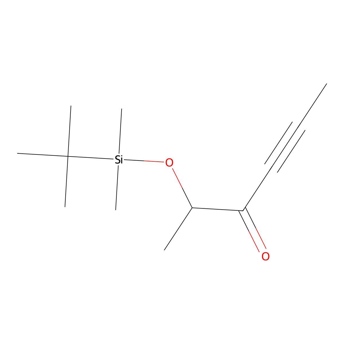 2-[(Tert-butyldimethylsilyl)oxy]hex-4-yn-3-one molecular structure, CAS 1803590-53-5