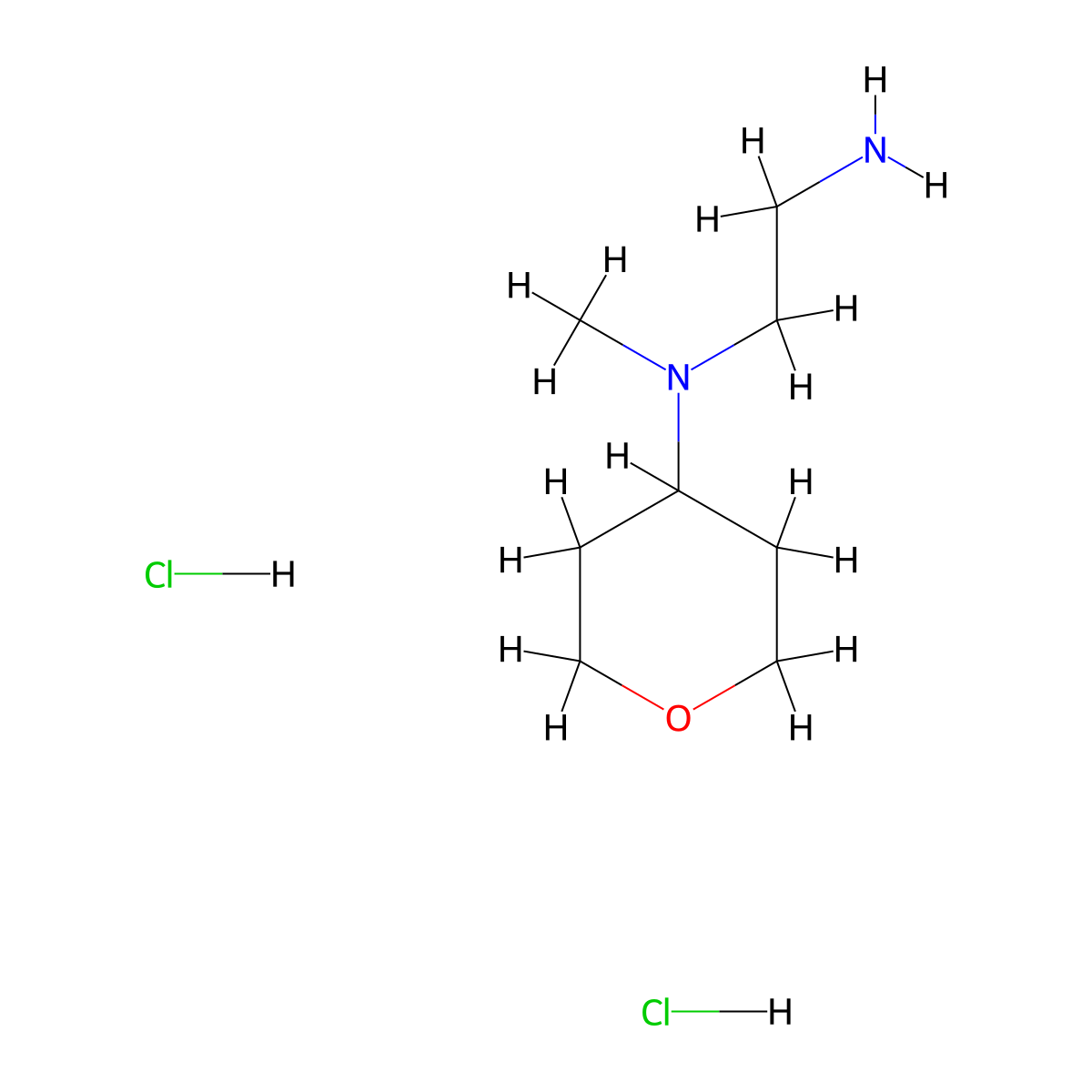 N1-Methyl-N1-(tetrahydro-2H-pyran-4-yl)ethane-1,2-diamine dihydrochloride molecular structure, CAS 1803590-82-0