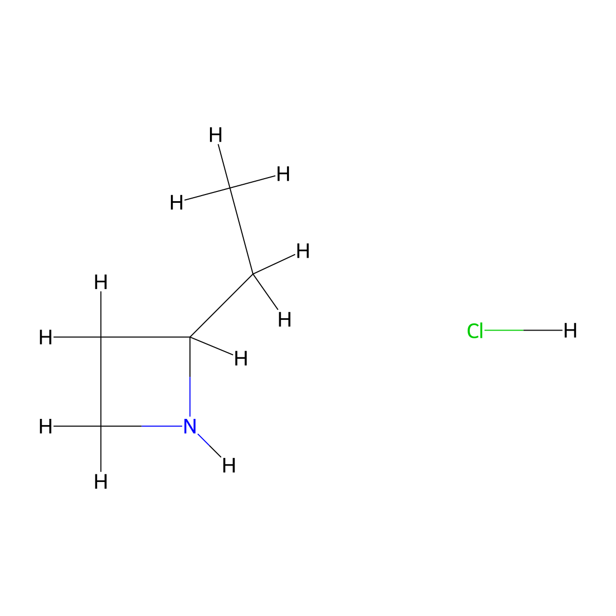 2-Ethylazetidine hydrochloride molecular structure, CAS 1803590-85-3