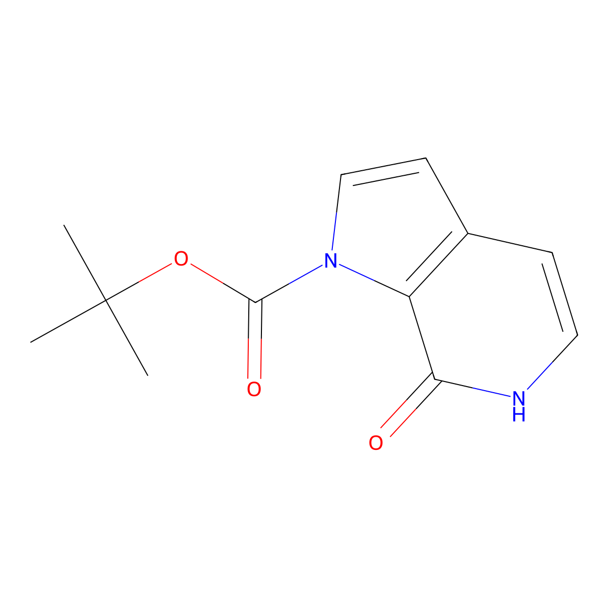 tert-butyl 7-oxo-1H,6H,7H-pyrrolo[2,3-c]pyridine-1-carboxylate molecular structure, CAS 1803590-95-5
