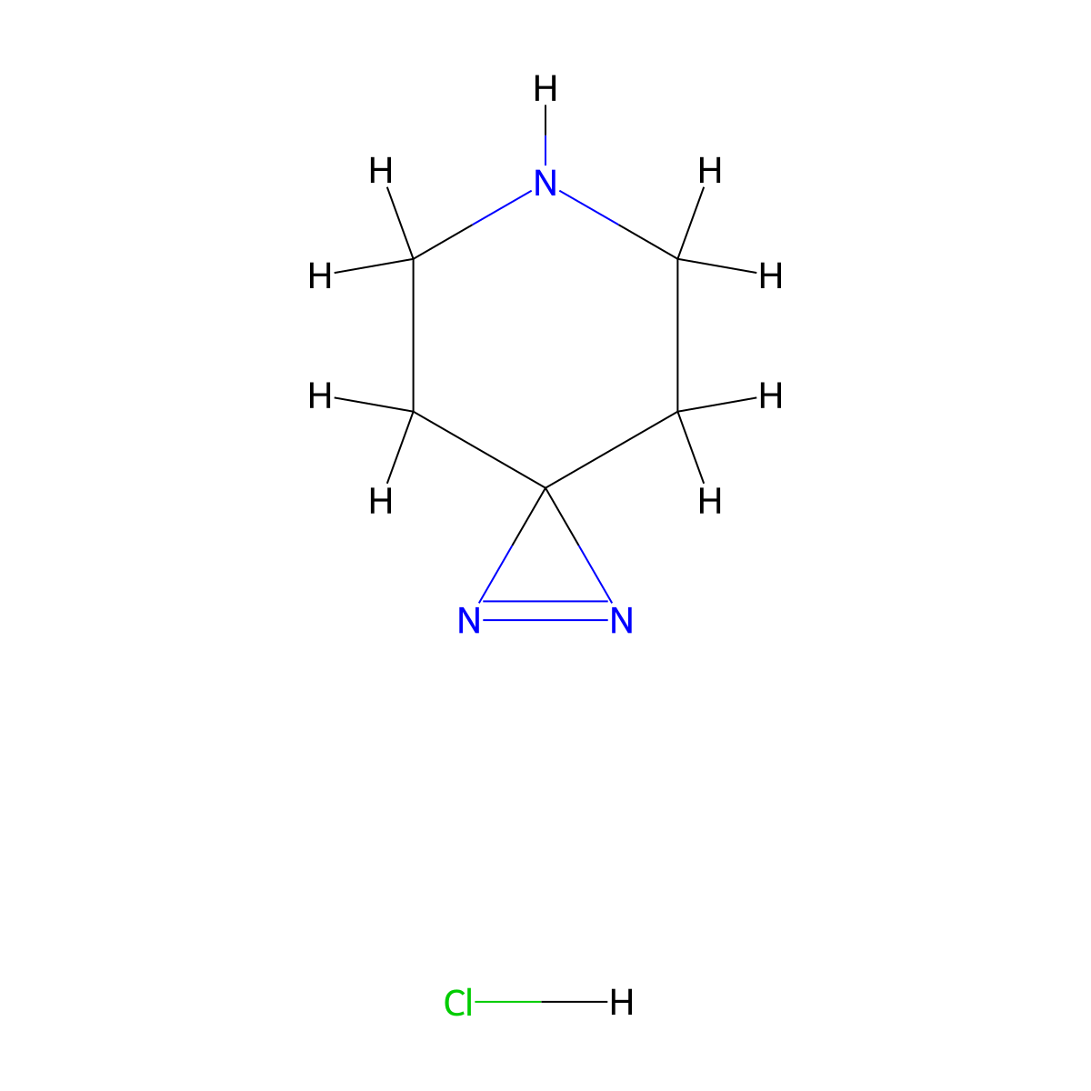 1,2,6-Triazaspiro(2.5)oct-1-ene hydrochloride molecular structure, CAS 1803590-98-8