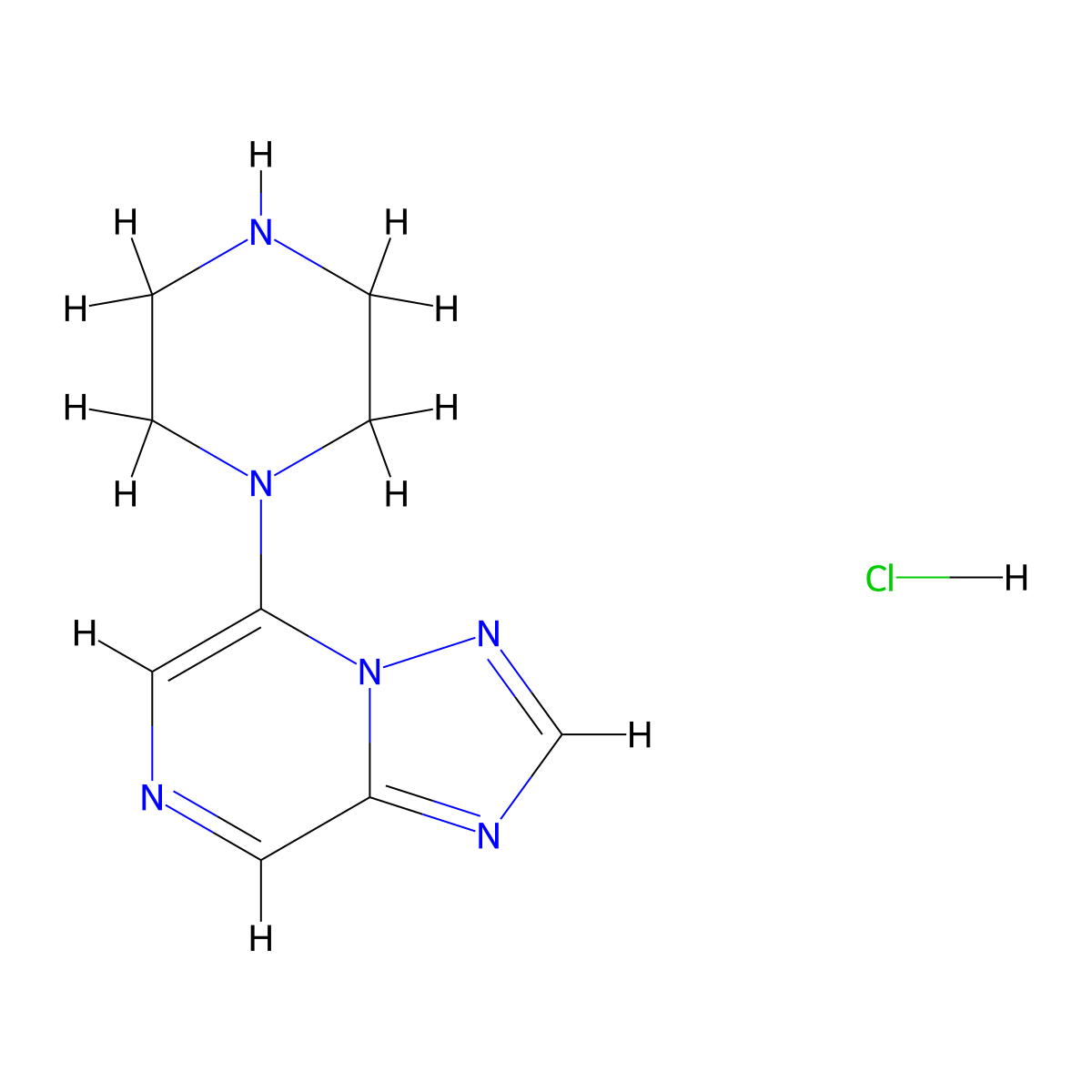 1-{[1,2,4]Triazolo[1,5-a]pyrazin-5-yl}piperazine hydrochloride molecular structure, CAS 1803591-02-7