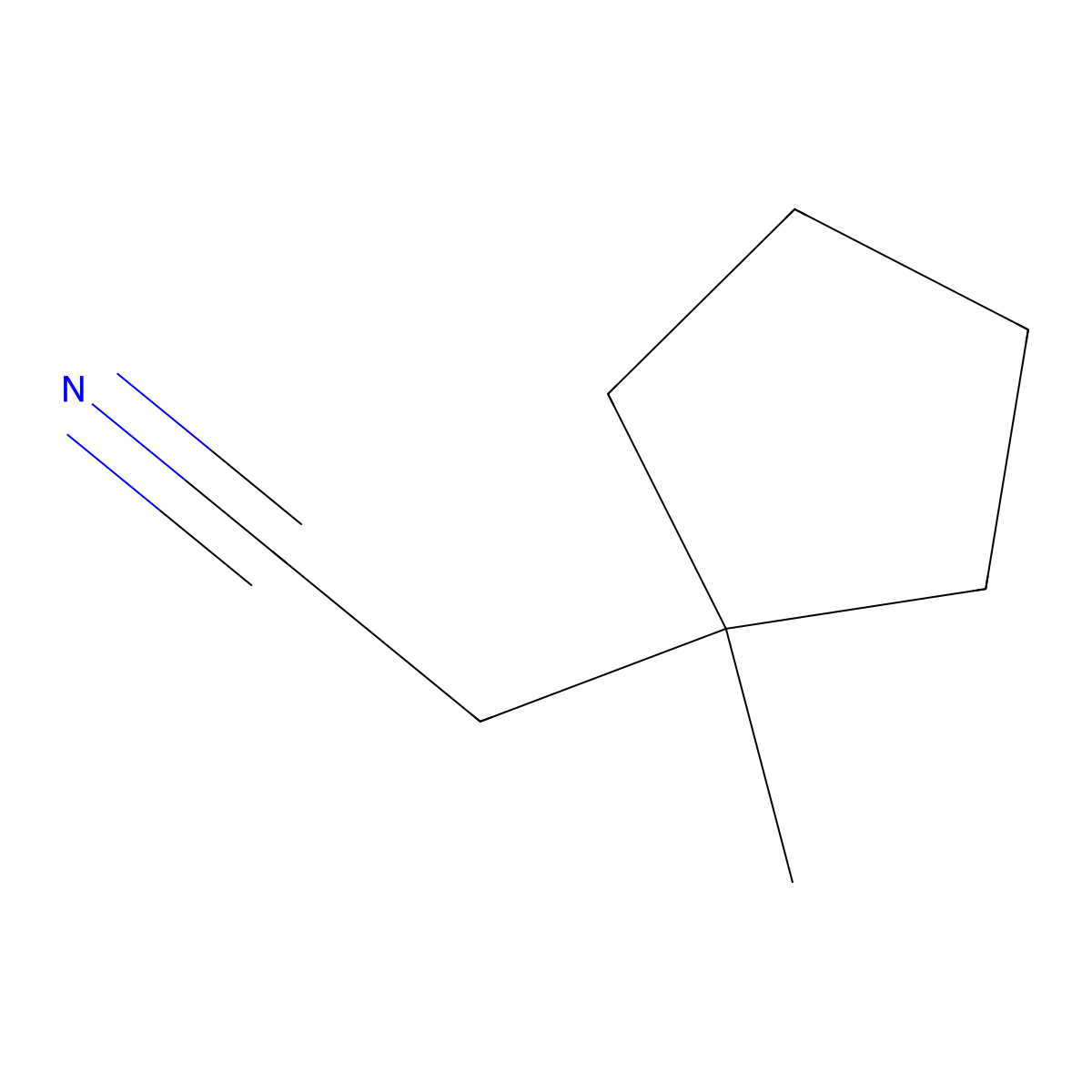 2-(1-Methylcyclopentyl)acetonitrile molecular structure, CAS 1803591-13-0