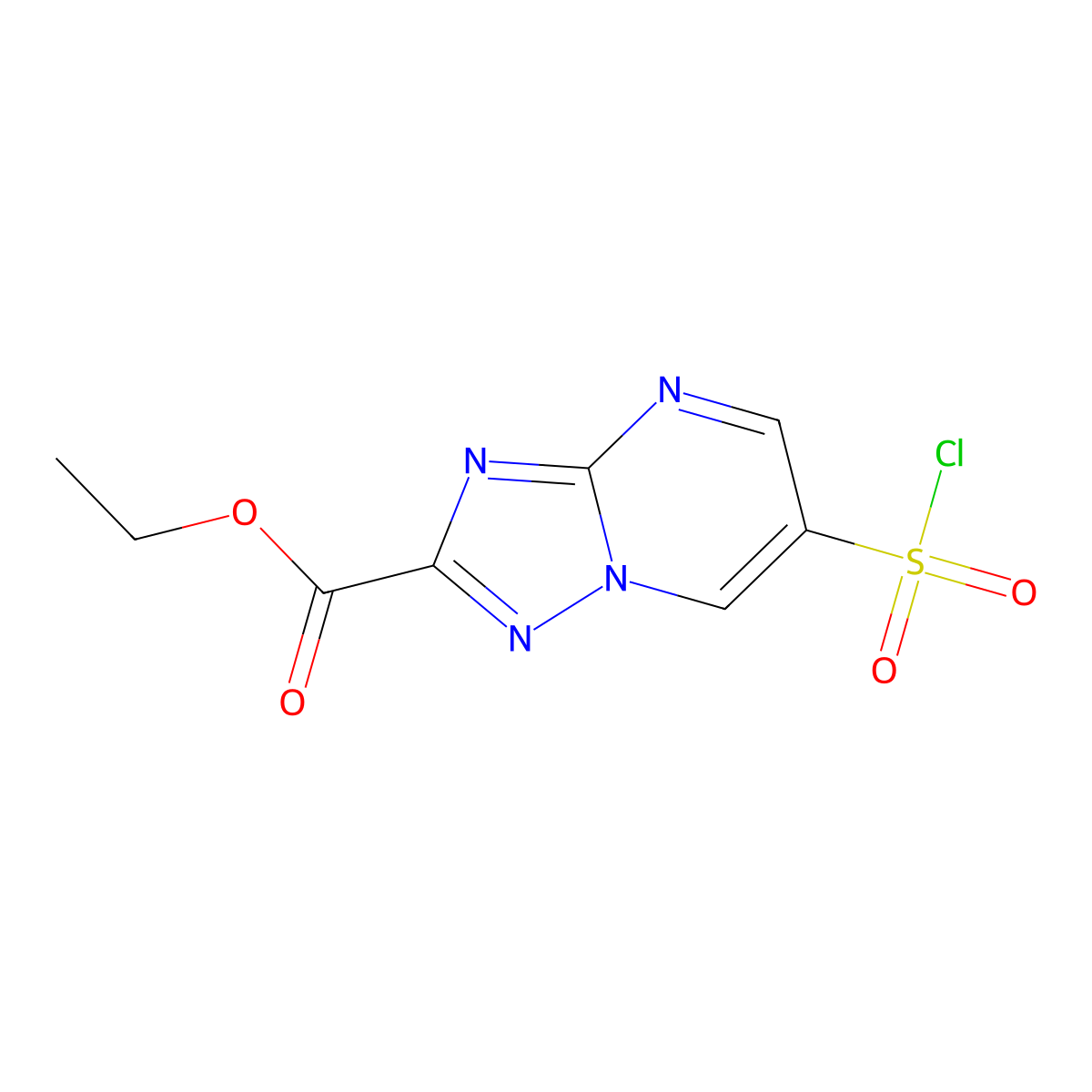 Ethyl 6-(chlorosulfonyl)-[1,2,4]triazolo[1,5-a]pyrimidine-2-carboxylate molecular structure, CAS 1803591-20-9