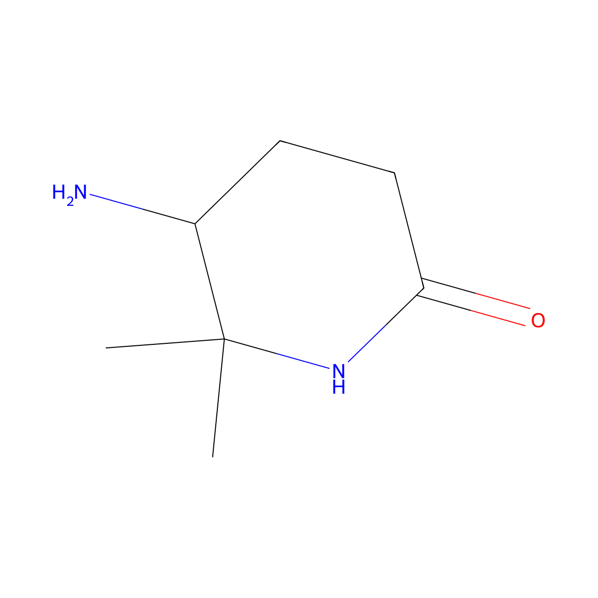 5-Amino-6,6-dimethylpiperidin-2-one molecular structure, CAS 1803591-22-1