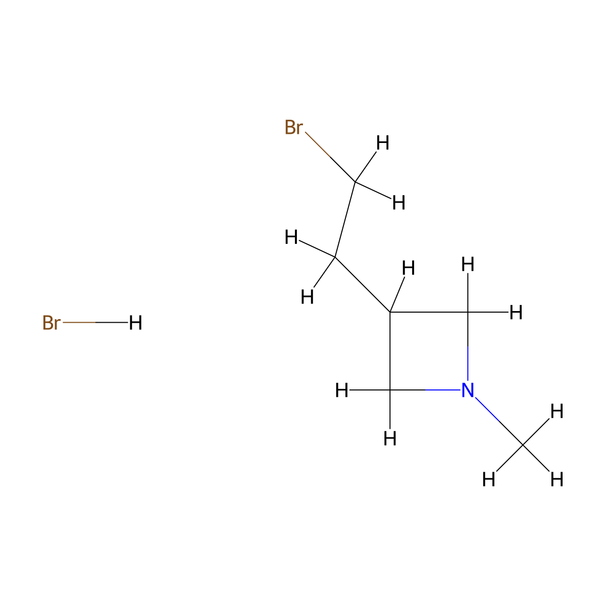 3-(2-Bromoethyl)-1-methylazetidine hydrobromide molecular structure, CAS 1803591-34-5