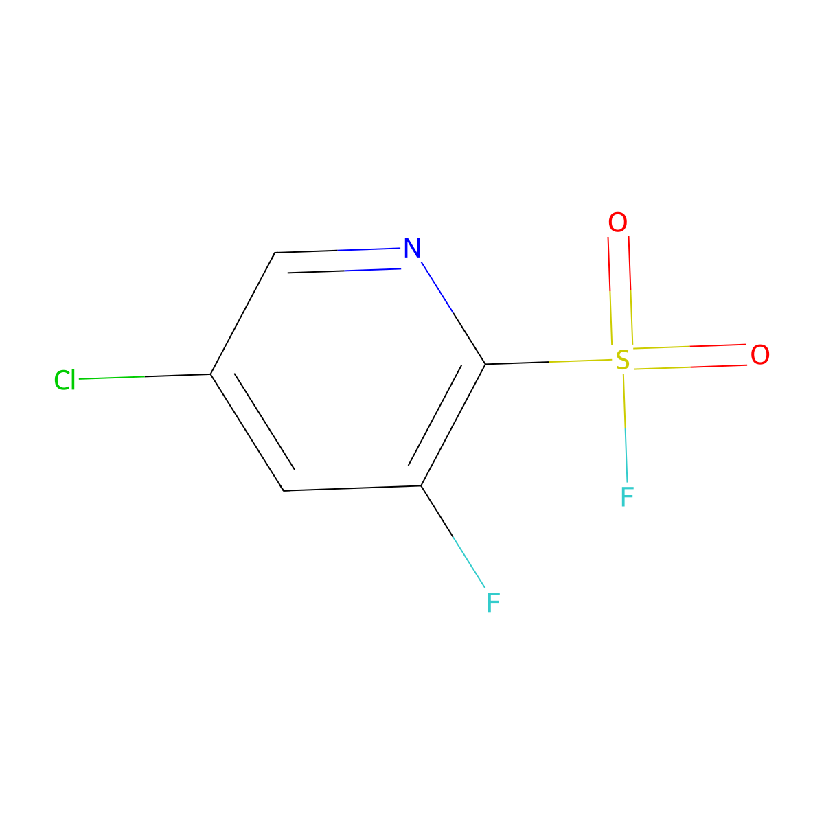 5-Chloro-3-fluoropyridine-2-sulfonyl fluoride molecular structure, CAS 1803591-36-7