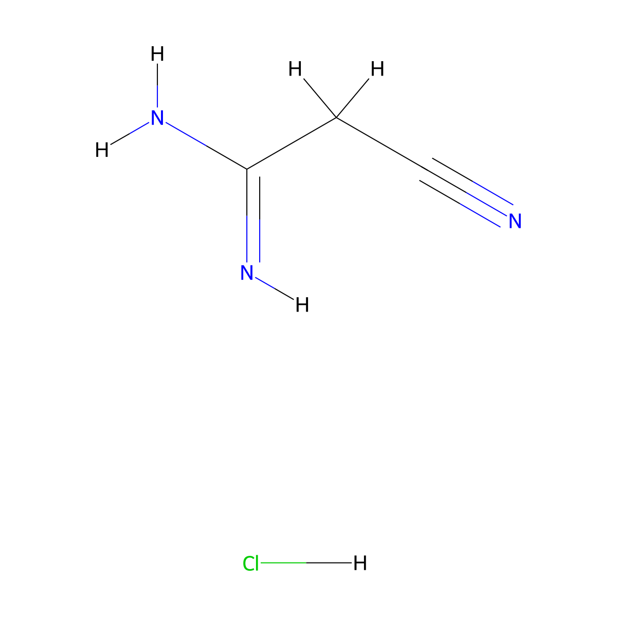 2-Cyanoethanimidamide hydrochloride molecular structure, CAS 1803591-44-7