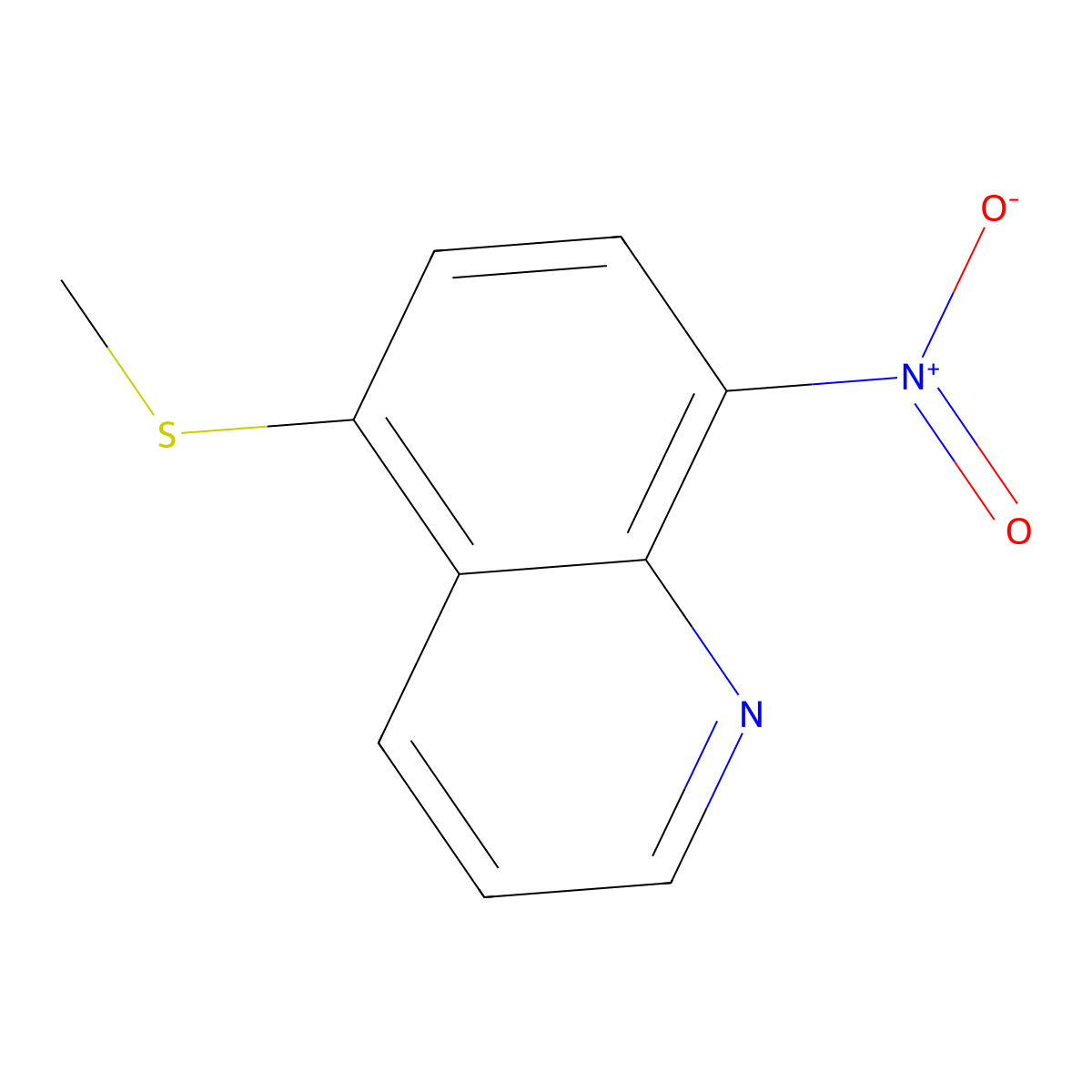 5-(Methylsulfanyl)-8-nitroquinoline molecular structure, CAS 1803591-48-1