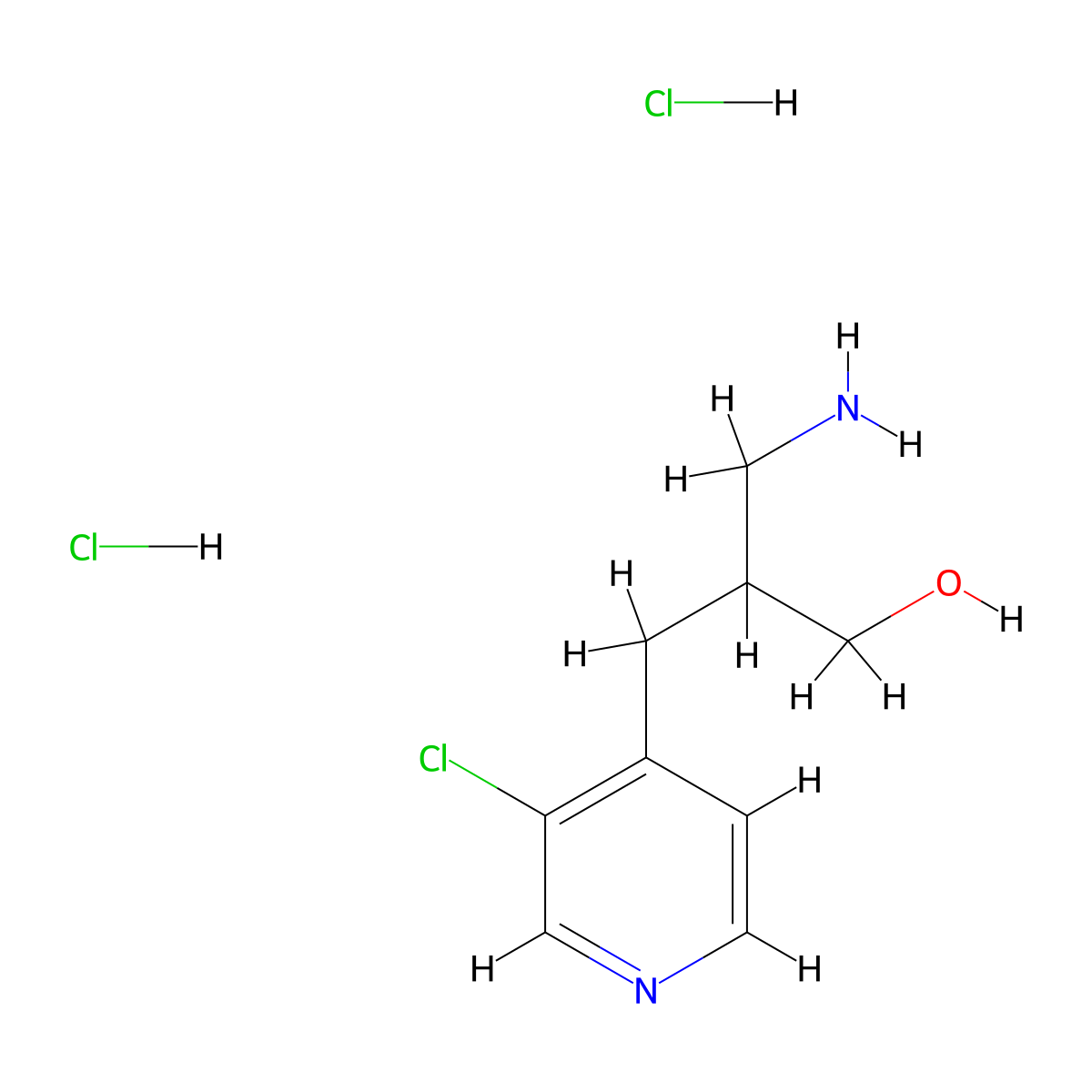 3-Amino-2-[(3-chloropyridin-4-yl)methyl]propan-1-ol dihydrochloride molecular structure, CAS 1803591-49-2